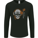 Underground DJ Skull DJing Music Mens Long Sleeve T-Shirt Black