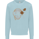 Underground DJ Skull DJing Music Mens Sweatshirt Jumper Light Blue