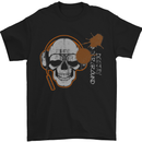Underground DJ Skull DJing Music Mens T-Shirt Cotton Gildan Black