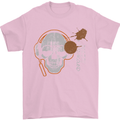 Underground DJ Skull DJing Music Mens T-Shirt Cotton Gildan Light Pink