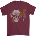 Underground DJ Skull DJing Music Mens T-Shirt Cotton Gildan Maroon