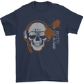 Underground DJ Skull DJing Music Mens T-Shirt Cotton Gildan Navy Blue