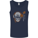 Underground DJ Skull DJing Music Mens Vest Tank Top Navy Blue
