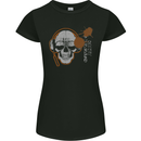 Underground DJ Skull DJing Music Womens Petite Cut T-Shirt Black