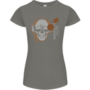 Underground DJ Skull DJing Music Womens Petite Cut T-Shirt Charcoal