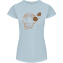 Underground DJ Skull DJing Music Womens Petite Cut T-Shirt Light Blue