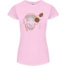 Underground DJ Skull DJing Music Womens Petite Cut T-Shirt Light Pink