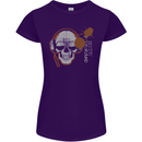 Underground DJ Skull DJing Music Womens Petite Cut T-Shirt Purple