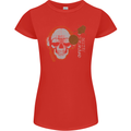 Underground DJ Skull DJing Music Womens Petite Cut T-Shirt Red