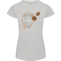 Underground DJ Skull DJing Music Womens Petite Cut T-Shirt Sports Grey