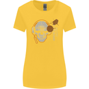 Underground DJ Skull DJing Music Womens Wider Cut T-Shirt Yellow