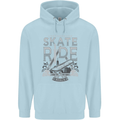 Underground Skate Ride Skateboard Childrens Kids Hoodie Light Blue