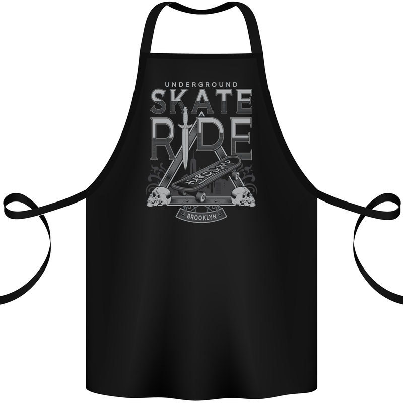 Underground Skate Ride Skateboard Cotton Apron 100% Organic Black