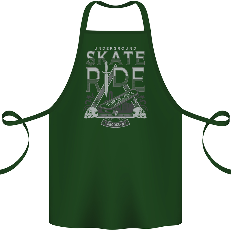 Underground Skate Ride Skateboard Cotton Apron 100% Organic Forest Green