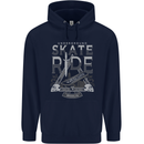 Underground Skate Ride Skateboard Mens 80% Cotton Hoodie Navy Blue