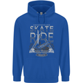Underground Skate Ride Skateboard Mens 80% Cotton Hoodie Royal Blue