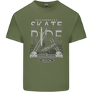 Underground Skate Ride Skateboard Mens Cotton T-Shirt Tee Top Military Green