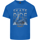 Underground Skate Ride Skateboard Mens Cotton T-Shirt Tee Top Royal Blue
