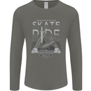 Underground Skate Ride Skateboard Mens Long Sleeve T-Shirt Charcoal