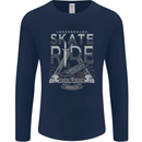 Underground Skate Ride Skateboard Mens Long Sleeve T-Shirt Navy Blue