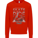 Underground Skate Ride Skateboard Mens Sweatshirt Jumper Bright Red