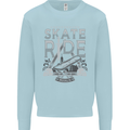Underground Skate Ride Skateboard Mens Sweatshirt Jumper Light Blue