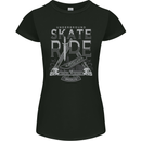 Underground Skate Ride Skateboard Womens Petite Cut T-Shirt Black