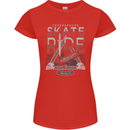 Underground Skate Ride Skateboard Womens Petite Cut T-Shirt Red
