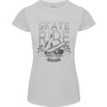 Underground Skate Ride Skateboard Womens Petite Cut T-Shirt Sports Grey
