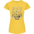 Underground Skate Ride Skateboard Womens Petite Cut T-Shirt Yellow