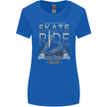 Underground Skate Ride Skateboard Womens Wider Cut T-Shirt Royal Blue