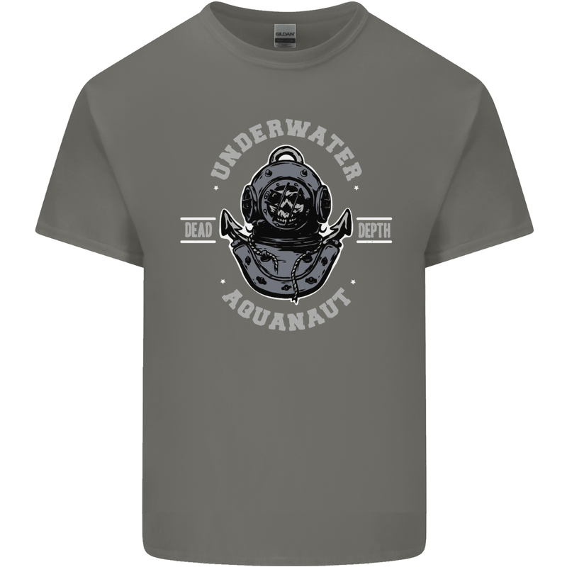Underwater Aquanaut Scuba Diving Diver Kids T-Shirt Childrens Charcoal