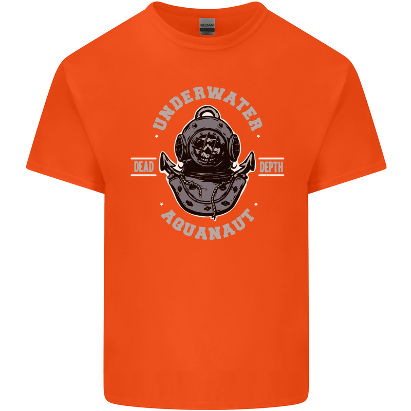 Underwater Aquanaut Scuba Diving Diver Kids T-Shirt Childrens Orange