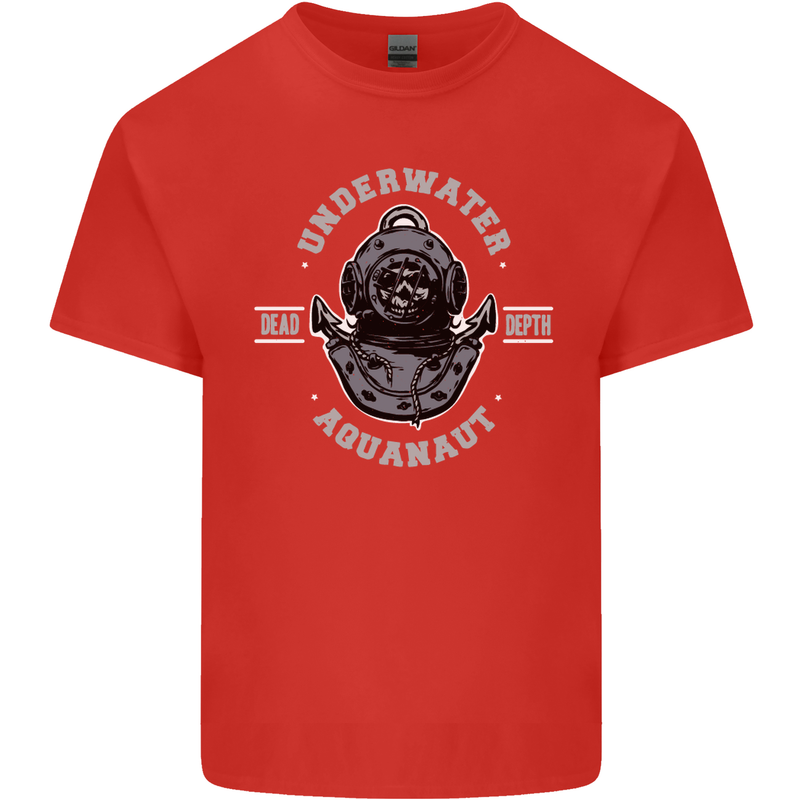 Underwater Aquanaut Scuba Diving Diver Kids T-Shirt Childrens Red