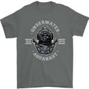 Underwater Aquanaut Scuba Diving Diver Mens T-Shirt Cotton Gildan Charcoal