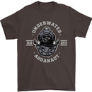 Underwater Aquanaut Scuba Diving Diver Mens T-Shirt Cotton Gildan Dark Chocolate