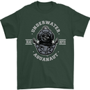 Underwater Aquanaut Scuba Diving Diver Mens T-Shirt Cotton Gildan Forest Green