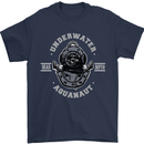 Underwater Aquanaut Scuba Diving Diver Mens T-Shirt Cotton Gildan Navy Blue