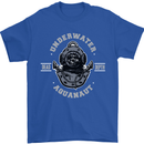 Underwater Aquanaut Scuba Diving Diver Mens T-Shirt Cotton Gildan Royal Blue
