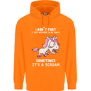 Unicorn I Don't Fart Funny Farting Farter Childrens Kids Hoodie Orange
