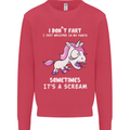 Unicorn I Don't Fart Funny Farting Farter Kids Sweatshirt Jumper Heliconia
