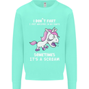 Unicorn I Don't Fart Funny Farting Farter Kids Sweatshirt Jumper Peppermint
