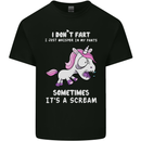 Unicorn I Don't Fart Funny Farting Farter Kids T-Shirt Childrens Black