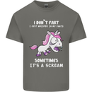 Unicorn I Don't Fart Funny Farting Farter Kids T-Shirt Childrens Charcoal