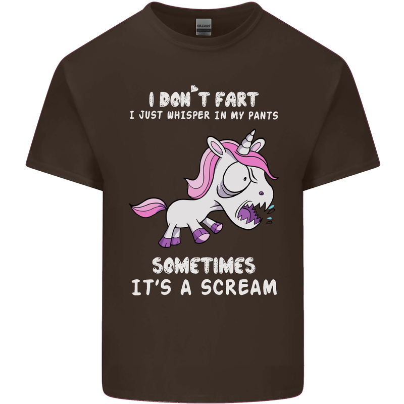 Unicorn I Don't Fart Funny Farting Farter Kids T-Shirt Childrens Chocolate