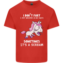 Unicorn I Don't Fart Funny Farting Farter Kids T-Shirt Childrens Red