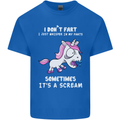 Unicorn I Don't Fart Funny Farting Farter Kids T-Shirt Childrens Royal Blue