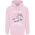 Unicorn I Don't Fart Funny Farting Farter Mens 80% Cotton Hoodie Light Pink