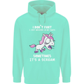 Unicorn I Don't Fart Funny Farting Farter Mens 80% Cotton Hoodie Peppermint