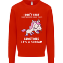 Unicorn I Don't Fart Funny Farting Farter Mens Sweatshirt Jumper Bright Red